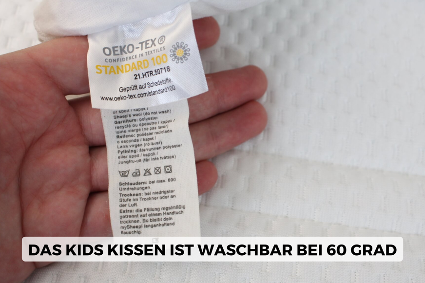 Care Label des mySheepi Kids Kissen